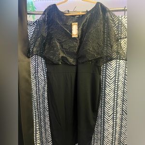 Boohoo black statement dress